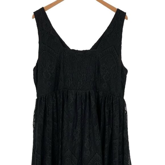 Torrid Midi Lace Button Front Dress Sleeveless Fit & Flare Plus Women 2X Black - Picture 8 of 11